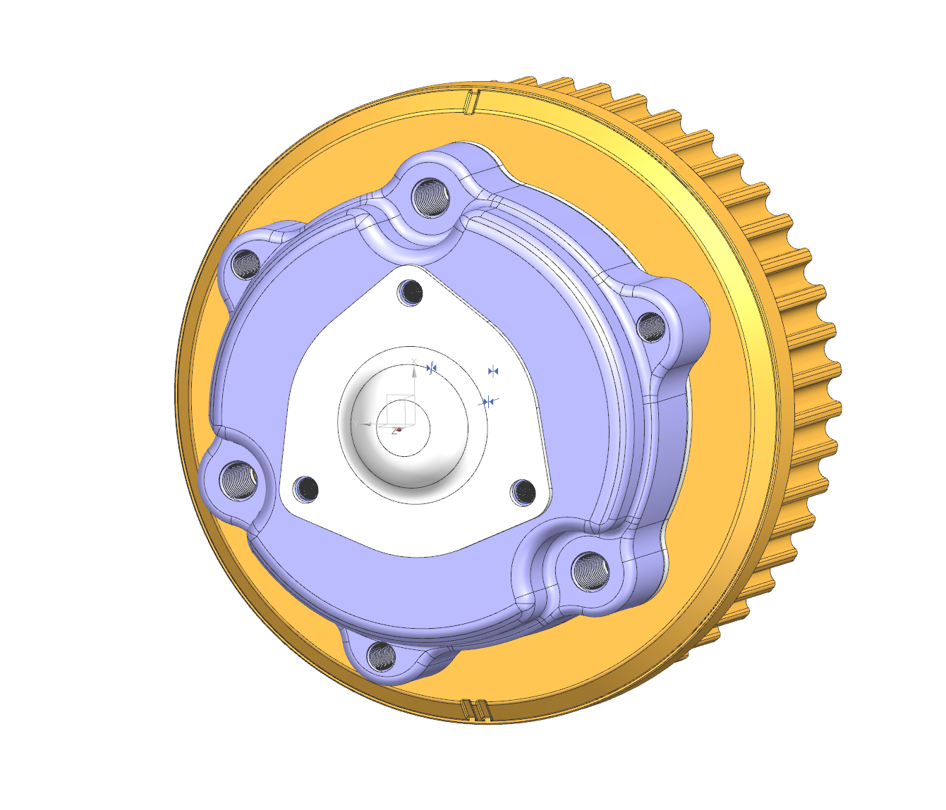 3D CAD - Intake AVCS Actuator & Sprocket, EJ, Subaru OEM