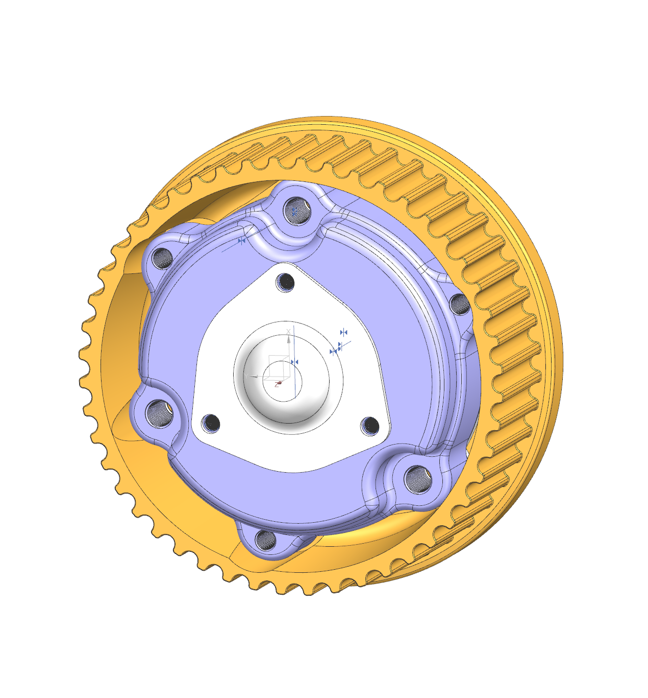 3D CAD - Intake AVCS Actuator & Sprocket, EJ, Subaru OEM