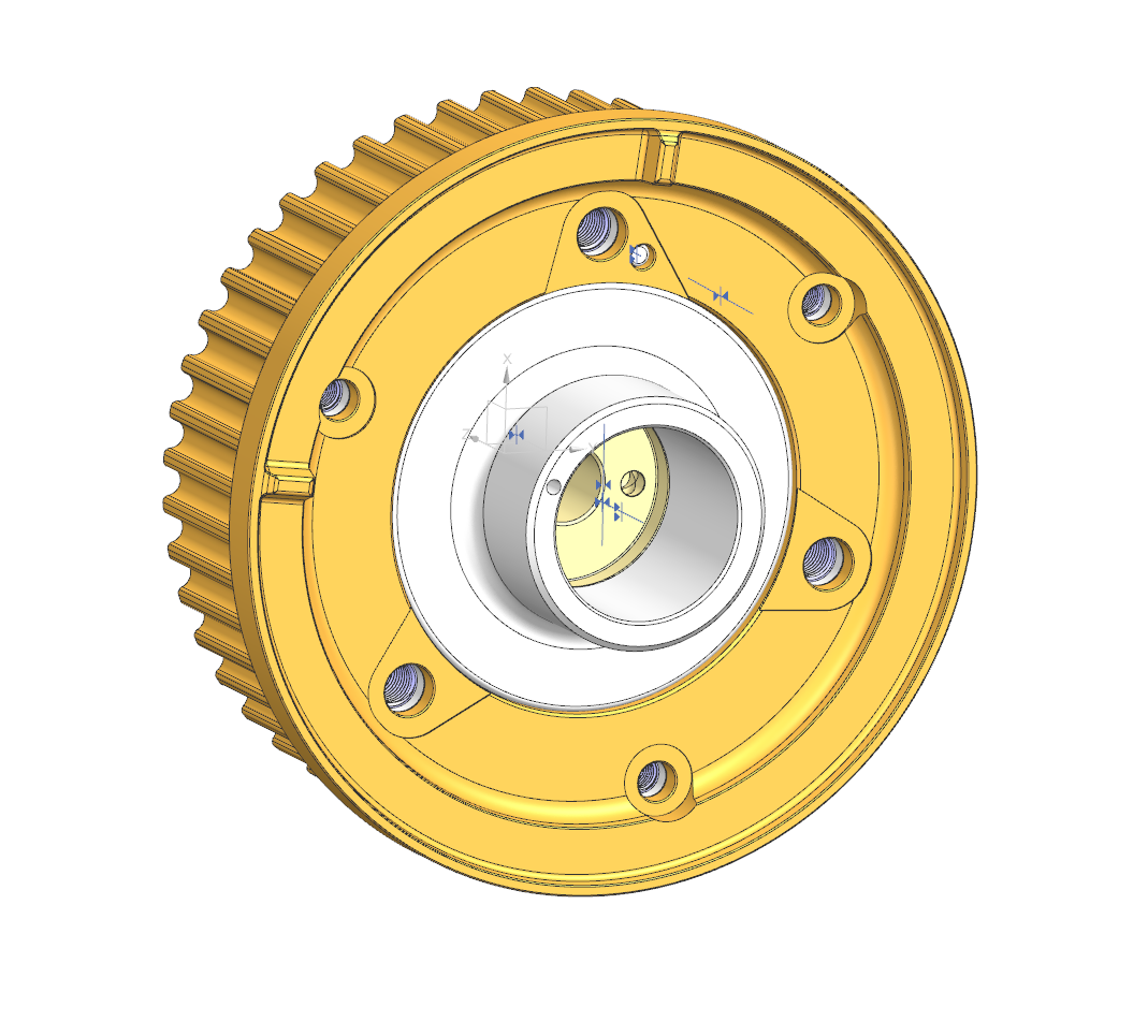 3D CAD - Intake AVCS Actuator & Sprocket, EJ, Subaru OEM