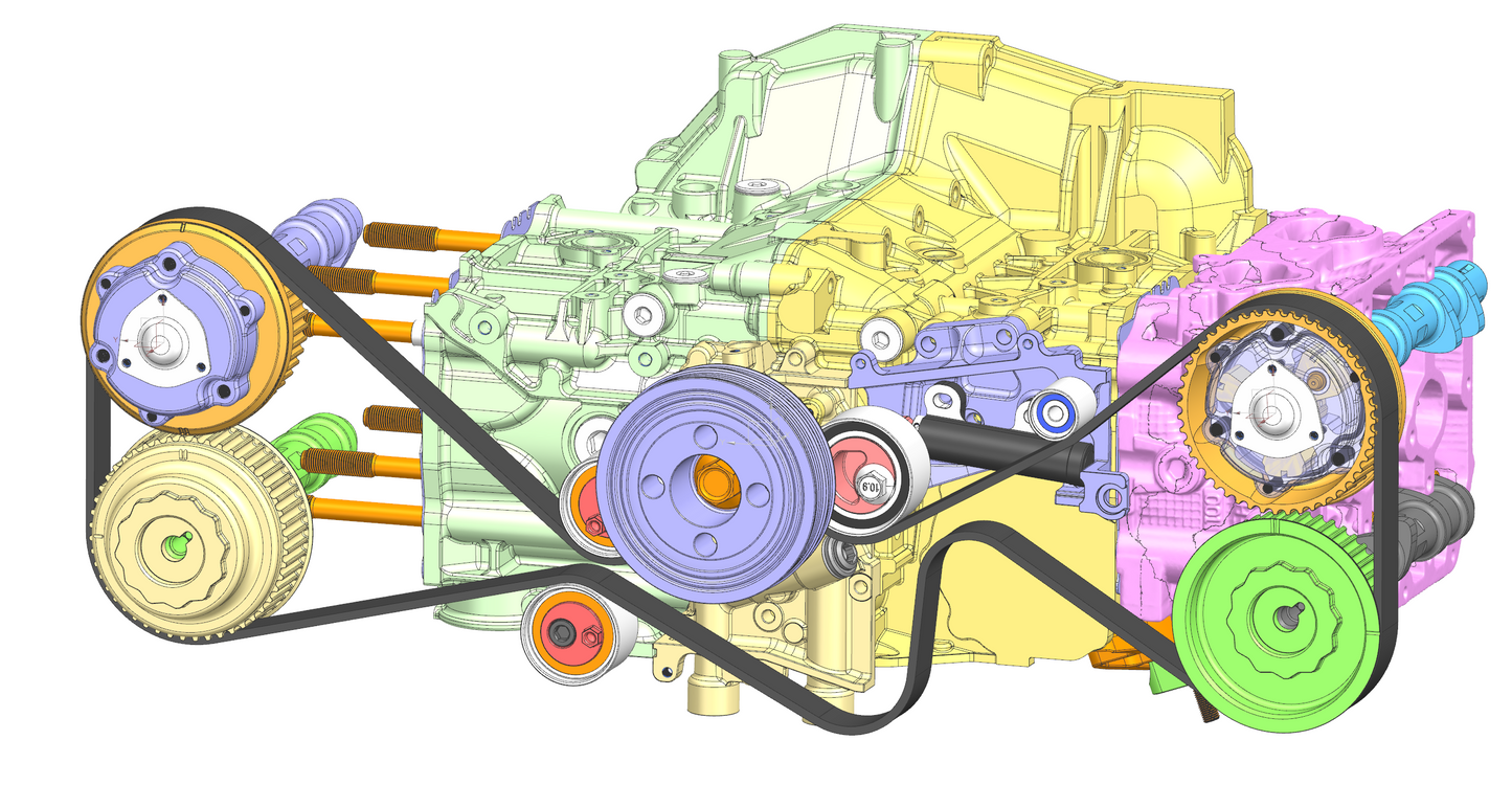 3D CAD - Intake AVCS Actuator & Sprocket, EJ, Subaru OEM