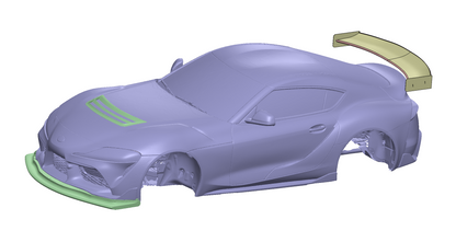 3D Scan - Supra GT4, Chassis-Body-Parts