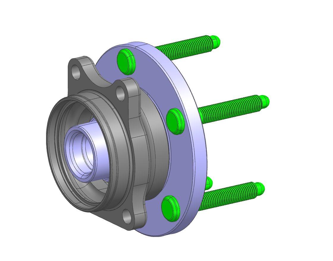 3D CAD - Wheel Bearing & Hub, Subaru OEM, WRX STI