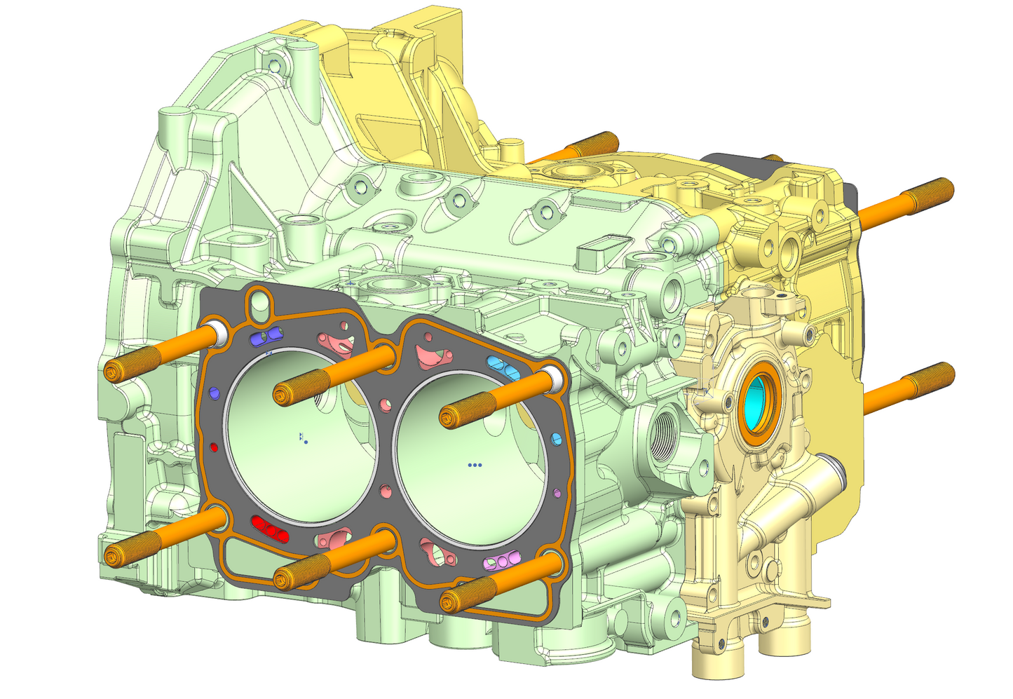 CJM Fire-Ring Head Gasket, 2.5L (EJ25), 100mm, .051", 14mm Studs, Kit
